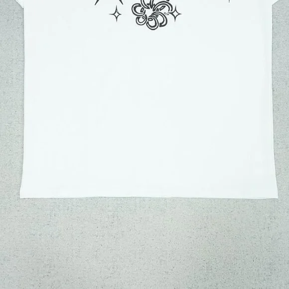 Always White Graphic Short Sleeve T Shirt